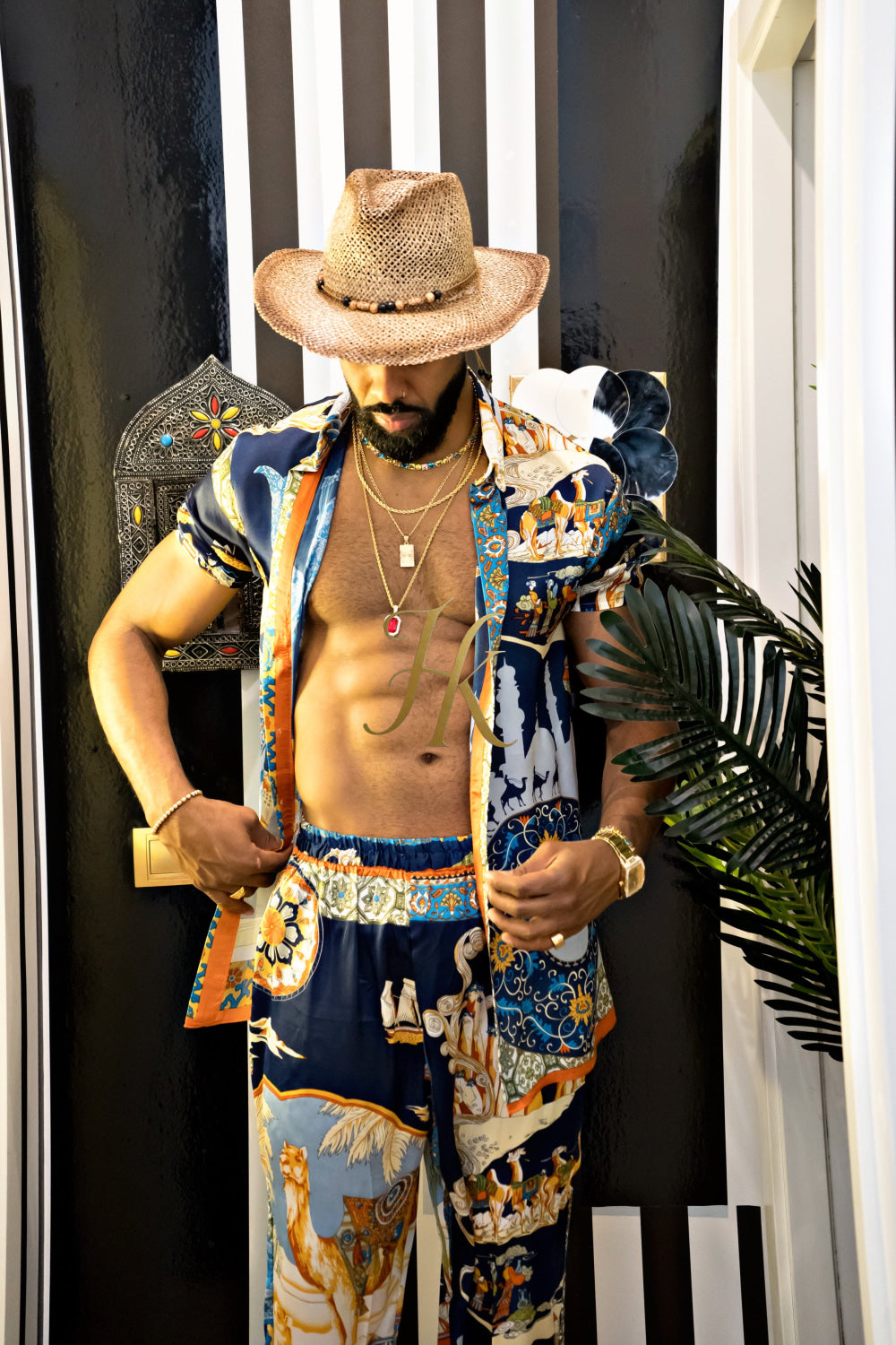 Luxury Men's Silk Summer Set outfits - kayibstrore