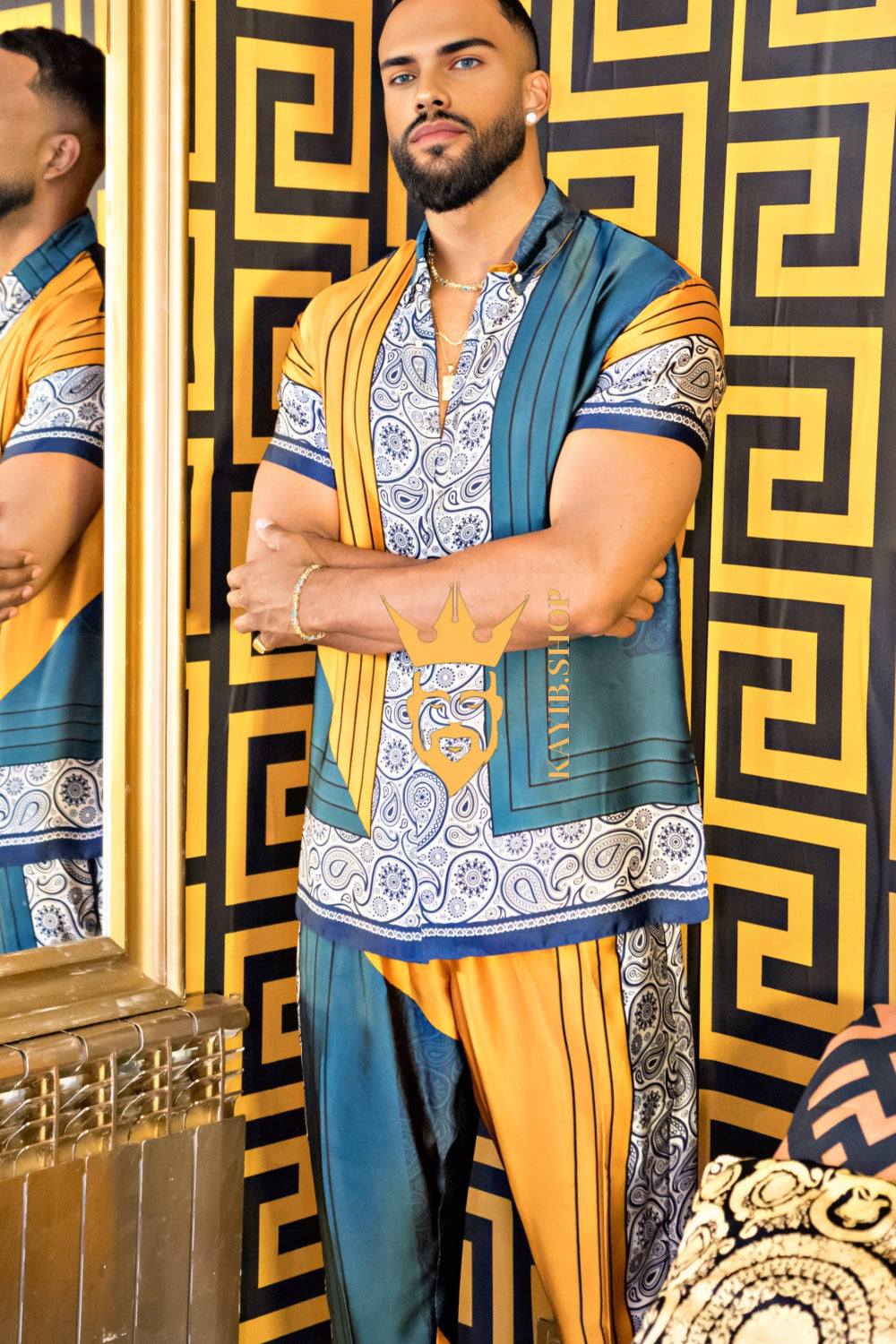 Men's party Luxury Silk Dress Set Outfit - Elevate Your Style Game with Ultimate Comfort and Unbeatable Quality - kayibstrore