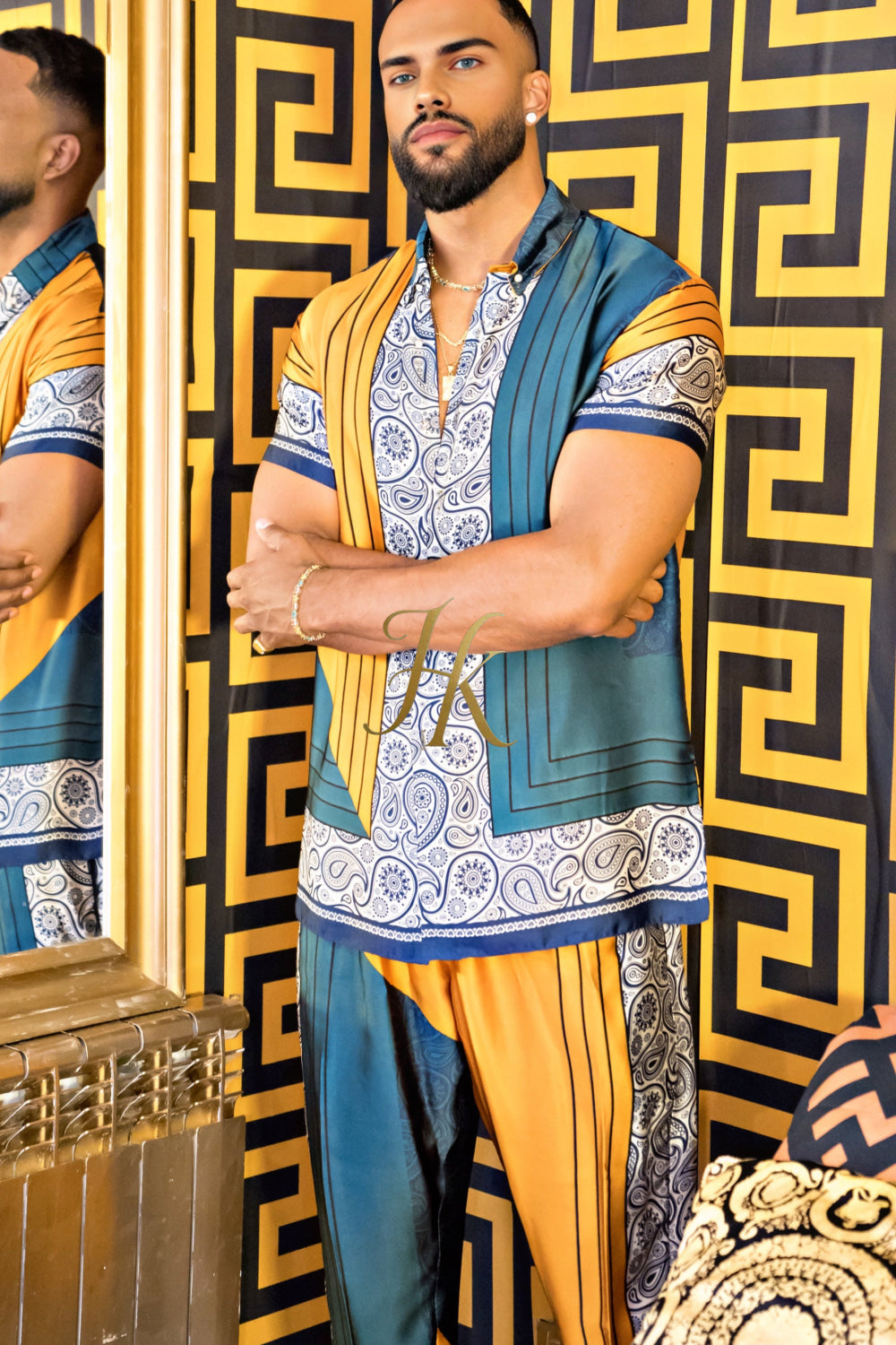 Men's party Luxury Silk Dress Set Outfit - Elevate Your Style Game with Ultimate Comfort and Unbeatable Quality - kayibstrore
