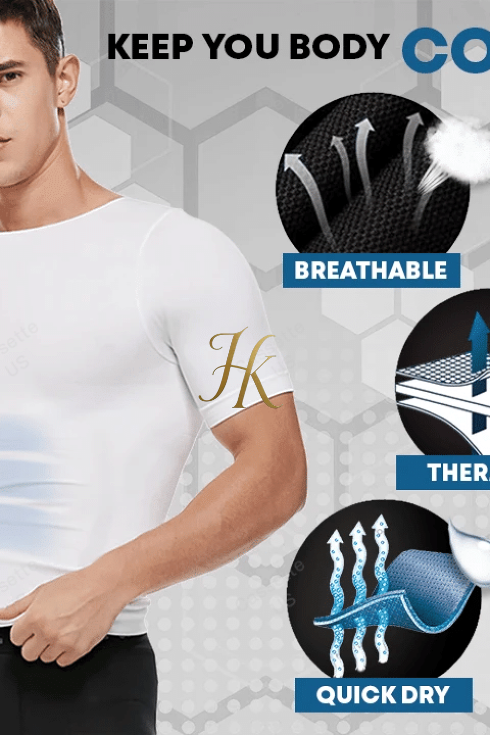 MEN'S SHAPER COOLING T-SHIRT - kayibstrore