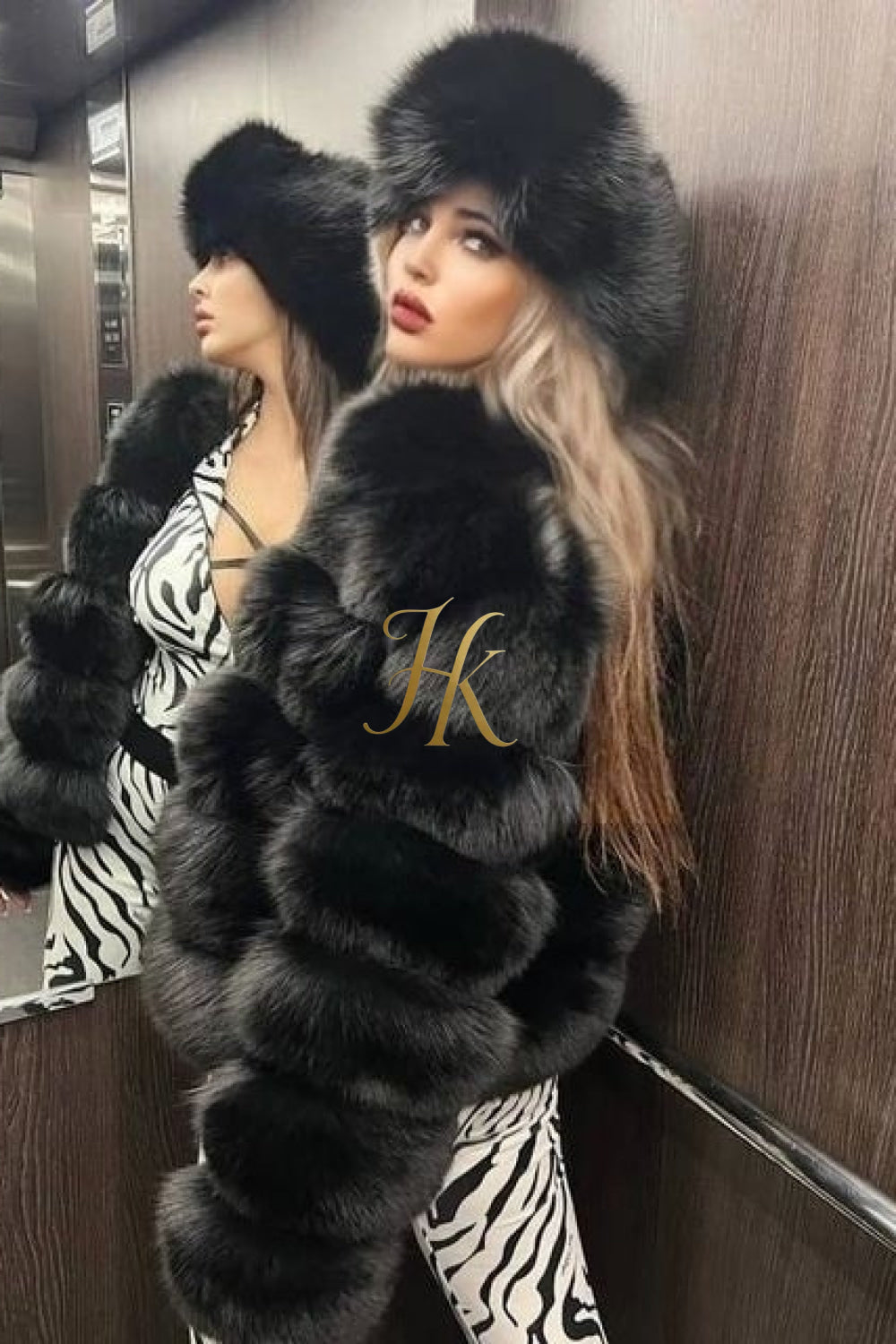 Fashion Raccoon Fur Short Coat - Stay Stylish and Warm with Oversized Sleeves - 100% Real Fur Luxury - kayibstrore