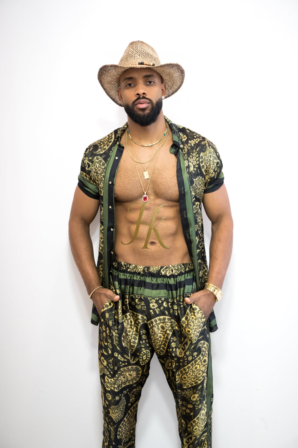 Luxury Men's Silk Summer Set outfits - kayibstrore