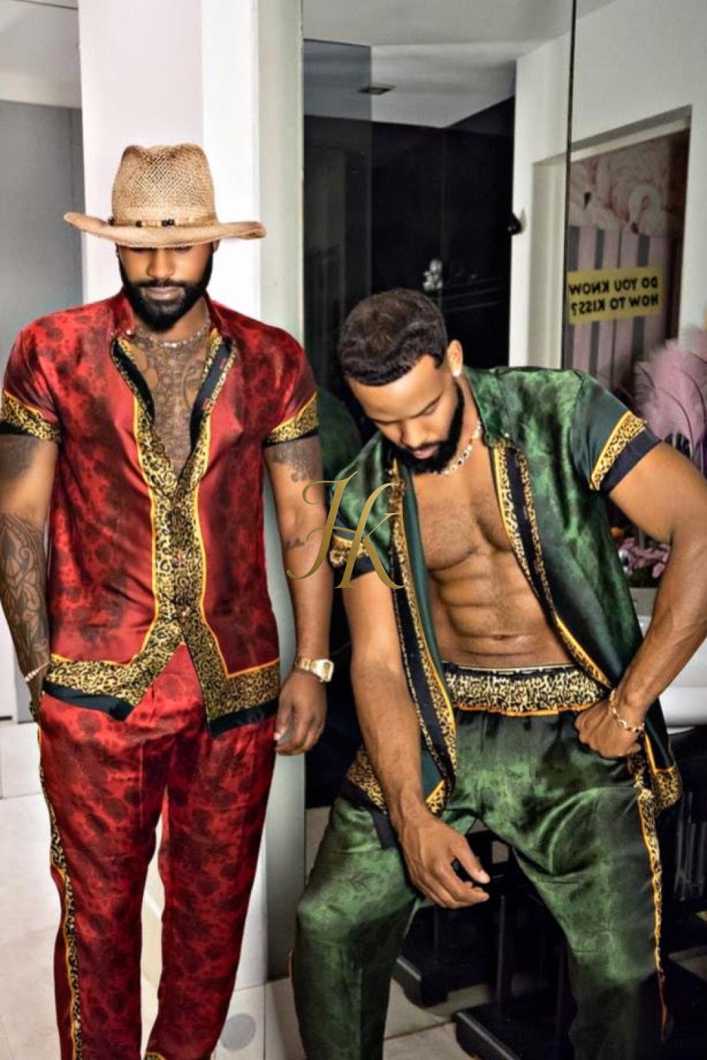 Men's luxury Silk Shirt and Pant Set - kayibstrore