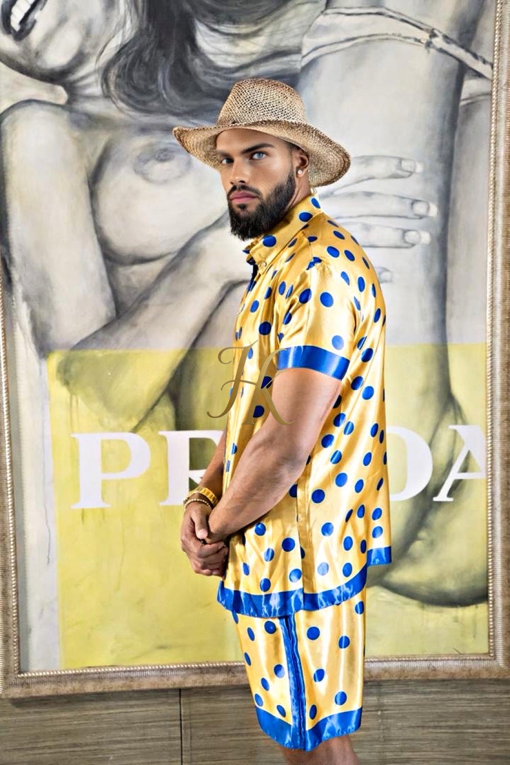 Men's Silk Set - Elevate Your Style with Le Barroco Print - Perfect for Couples and Special Occasions - kayibstrore