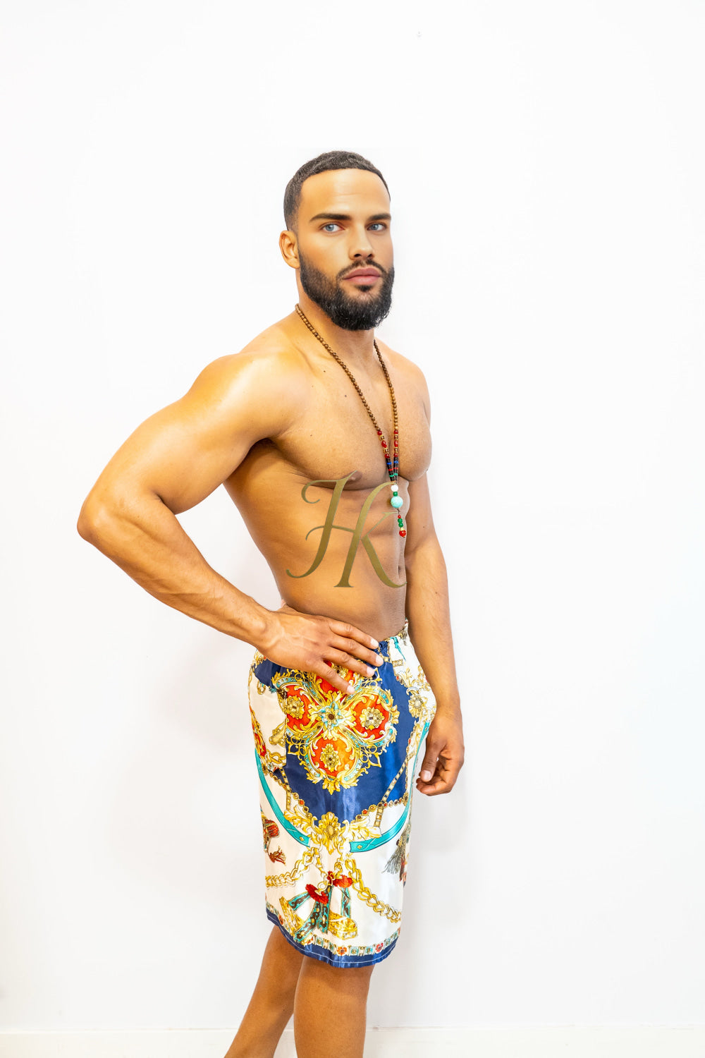 Luxury Handmade Silk Beach Shorts – Lightweight & Breathable Resort Wear - kayibstrore