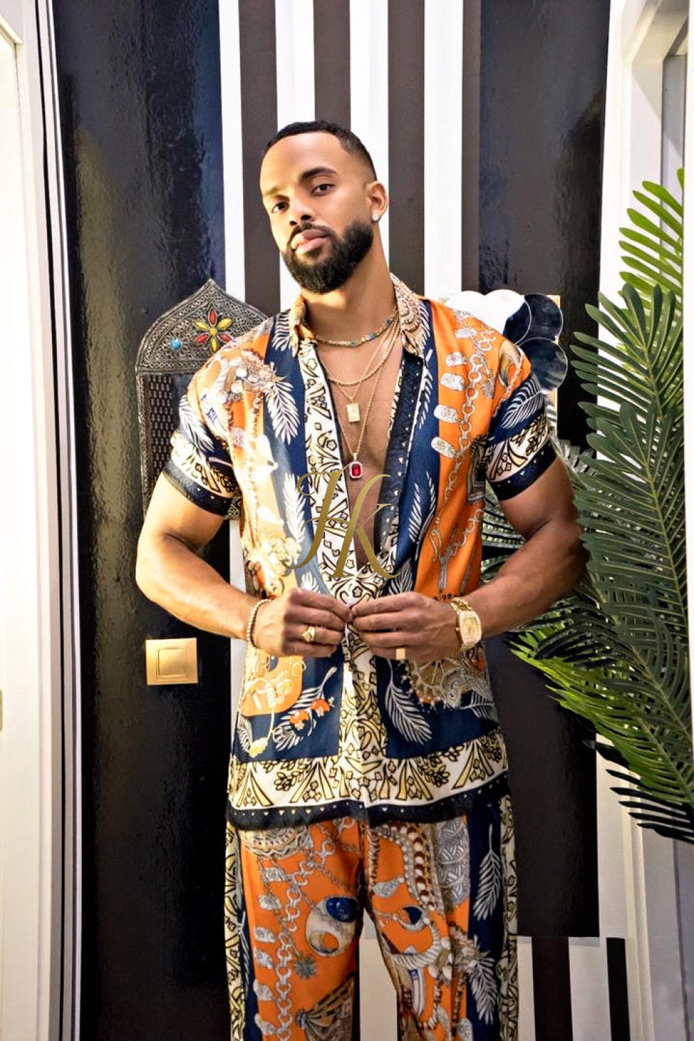 Unleash Your Style: Luxury Silk Set Festival Wear for Men - kayibstrore