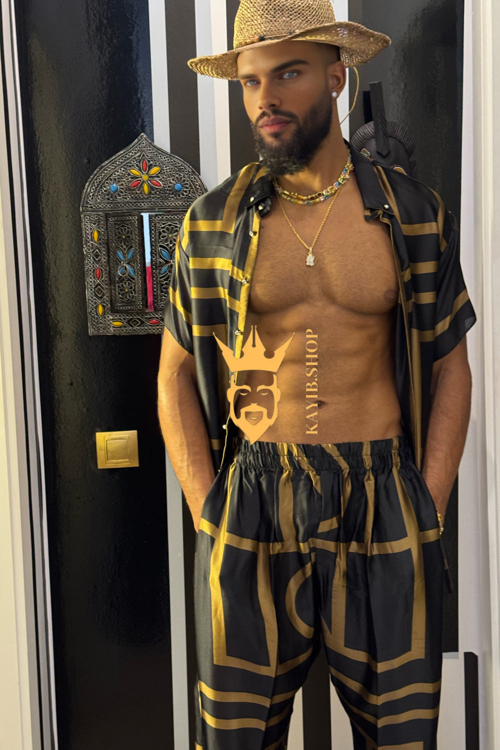 Men's Silk Summer Set outfits : Luxury menswear - kayibstrore