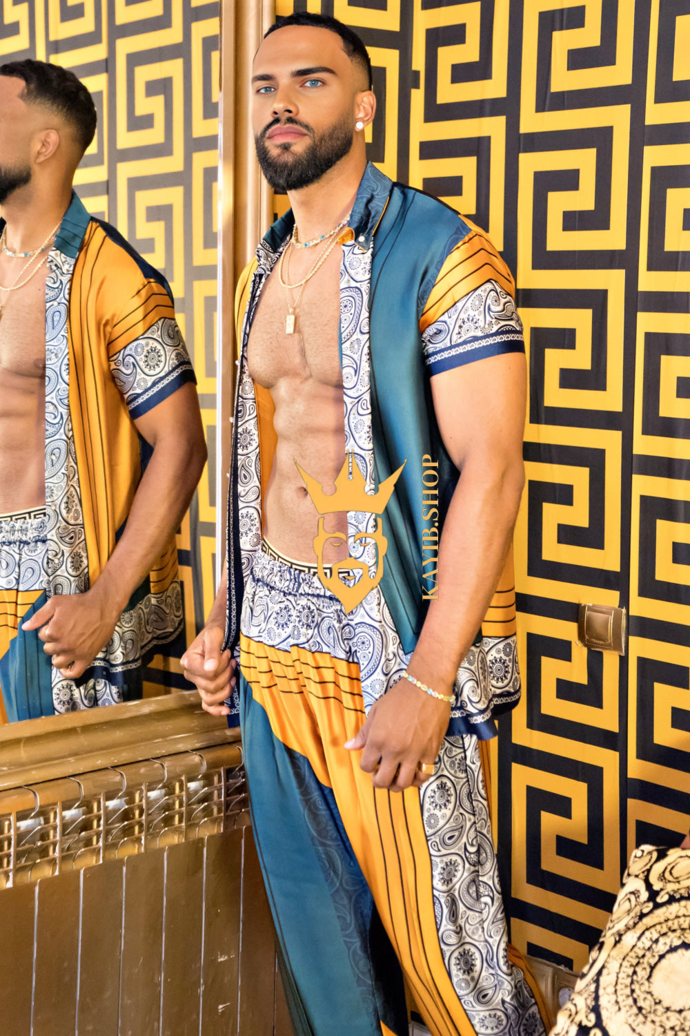 Men's party Luxury Silk Dress Set Outfit - Elevate Your Style Game with Ultimate Comfort and Unbeatable Quality - kayibstrore