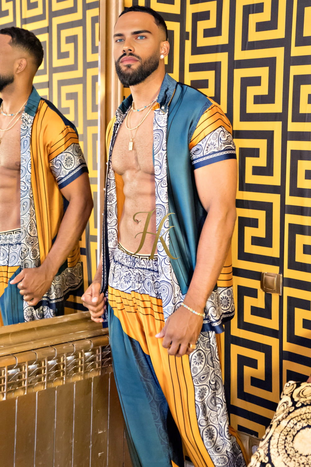 Men's party Luxury Silk Dress Set Outfit - Elevate Your Style Game with Ultimate Comfort and Unbeatable Quality - kayibstrore