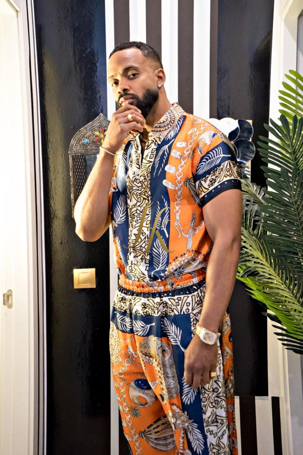 Unleash Your Style: Luxury Silk Set Festival Wear for Men - kayibstrore