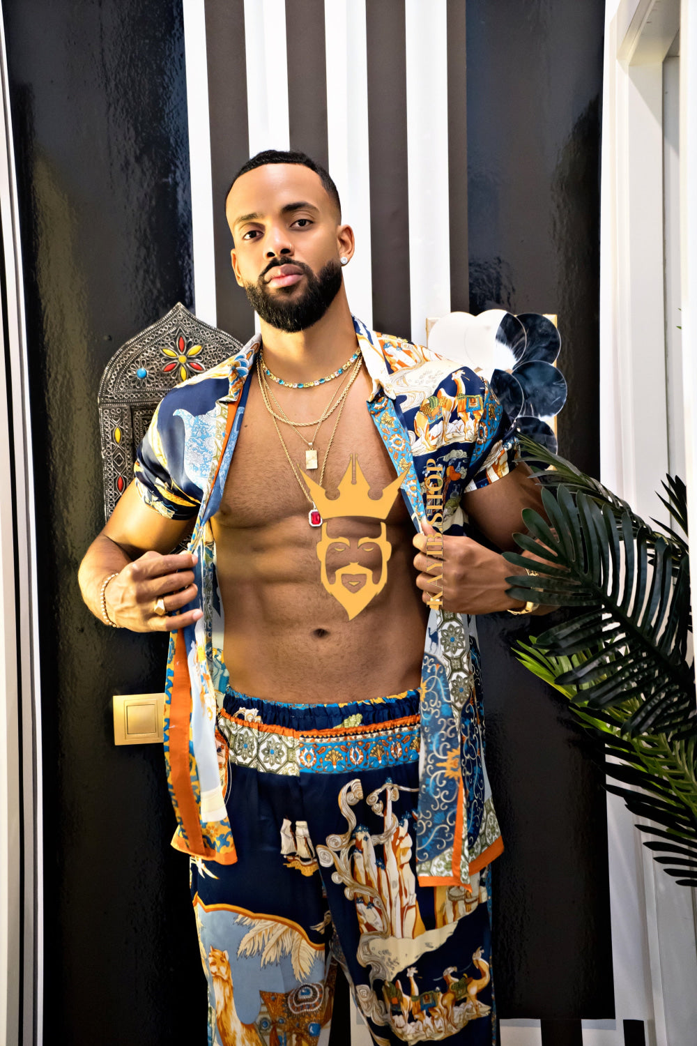 Luxury Men's Silk Summer Set outfits - kayibstrore