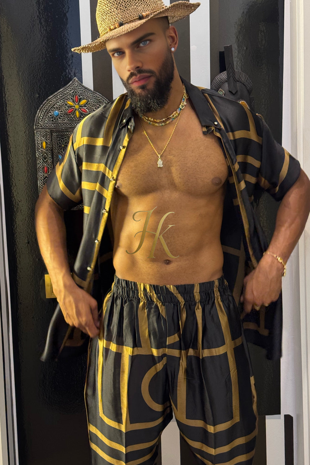 Men's Silk Summer Set outfits : Luxury menswear - kayibstrore