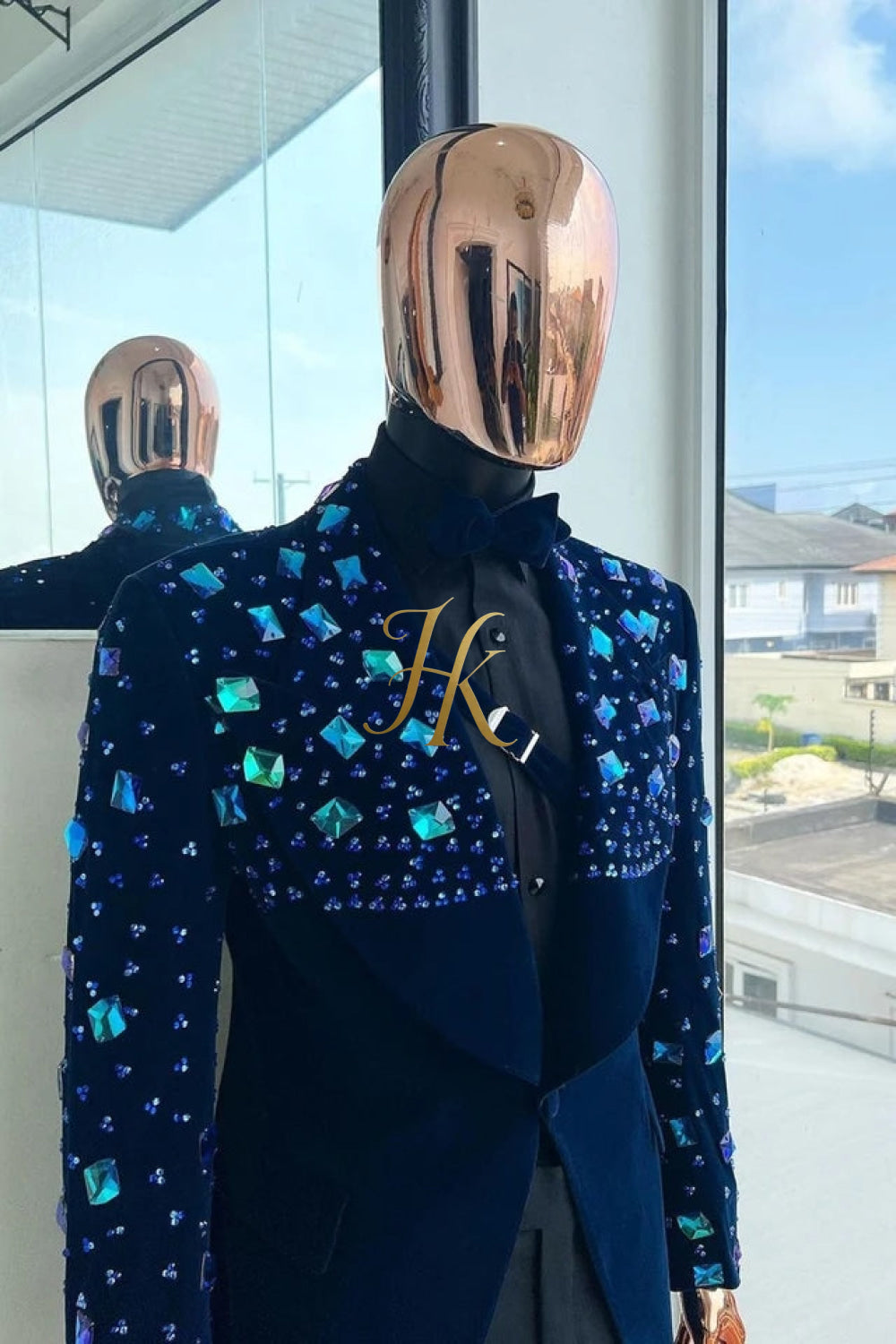 Handmade Custom velvet blazer set 2 pieces Men's Suit with Sheer Velvet Lapel - Elevate Formal Style - kayibstrore