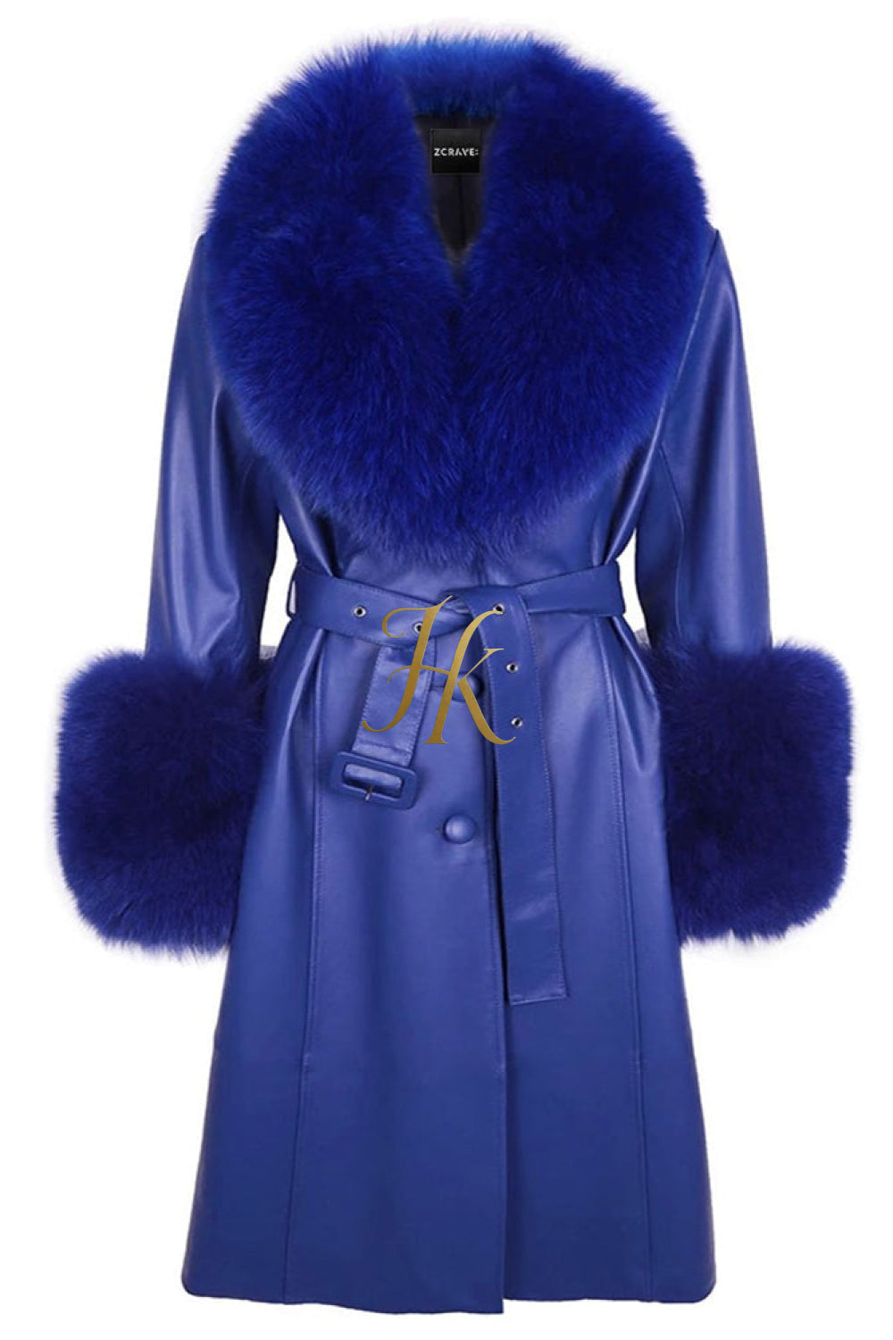 Women's Faux Leather Long Coat Jacket with Faux Fur Collar - Luxurious Elegance for Every Occasion - kayibstrore