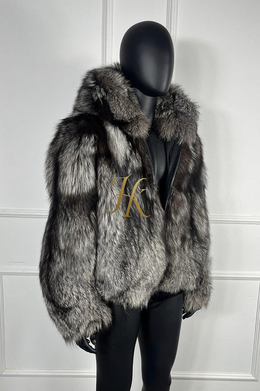 Luxury Handmade Premium fox fur & wool Real Fur Coats with Rex Rabbit Fur - kayibstrore