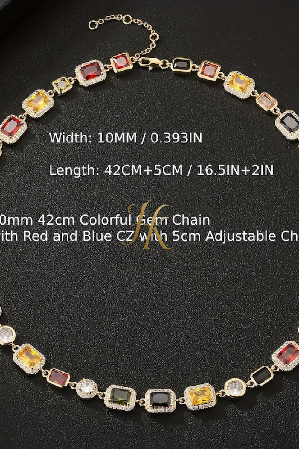 2PCS Iced Out Necklace & Bracelet Set - 10MM Colorful Zirconia Chain with Real Gold Plating, Hip Hop Jewelry for Men & Women - Perfect for Father's Day, Wedding, Anniversary, and Birthday Gifts - kayibstrore