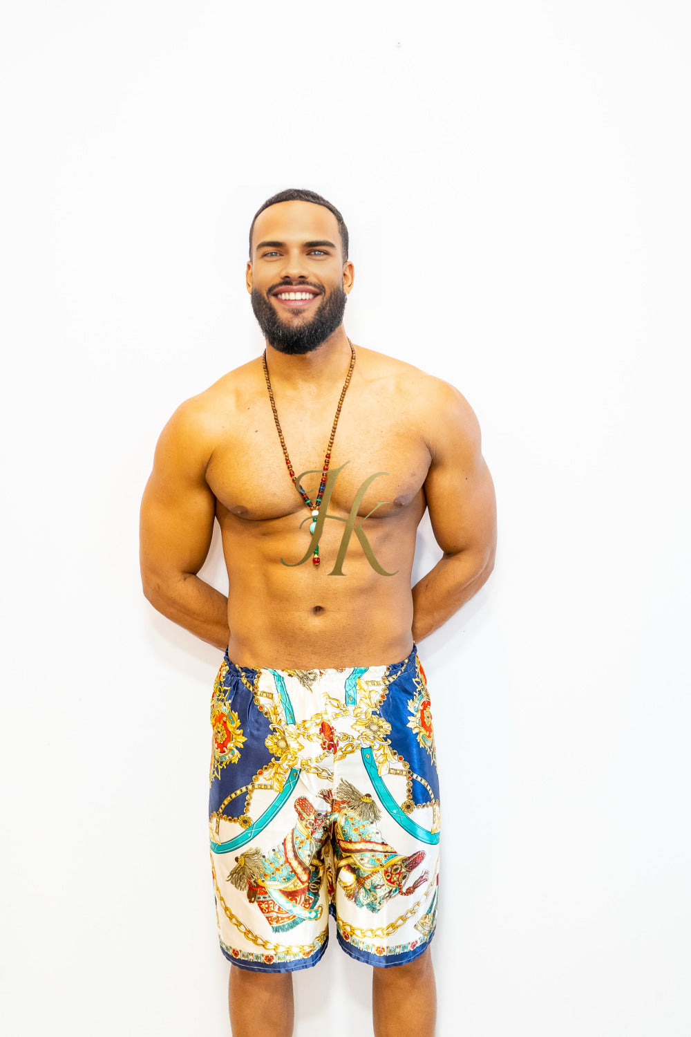 Luxury Handmade Silk Beach Shorts – Lightweight & Breathable Resort Wear - kayibstrore