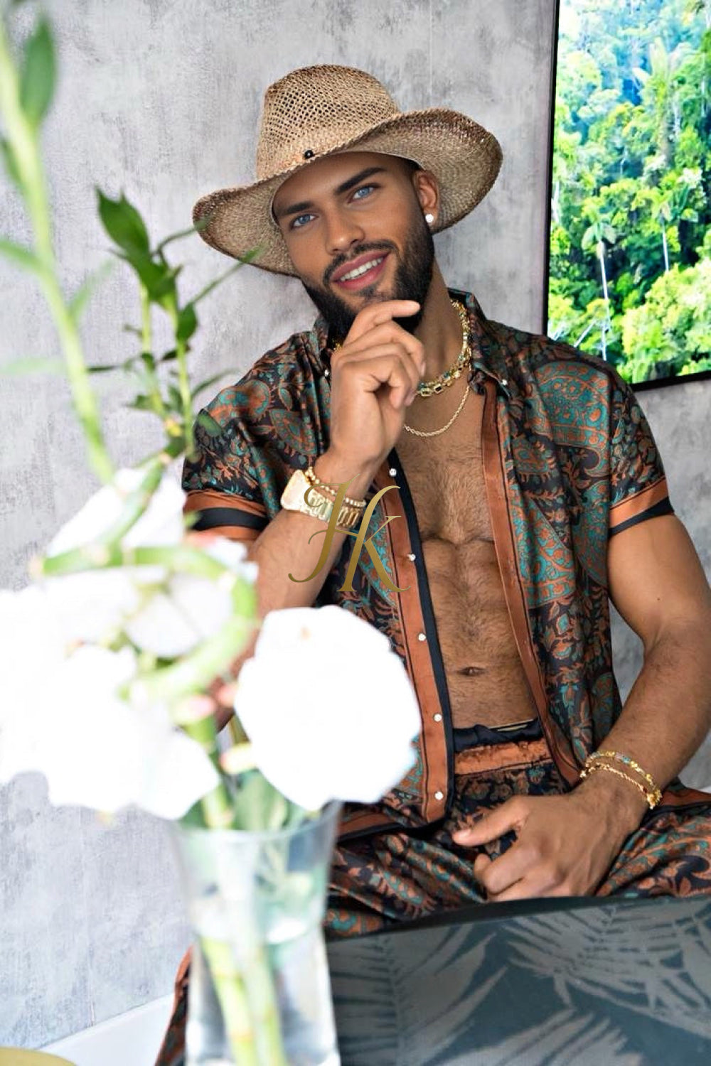 Luxury Men's Silk Summer Set outfits - kayibstrore