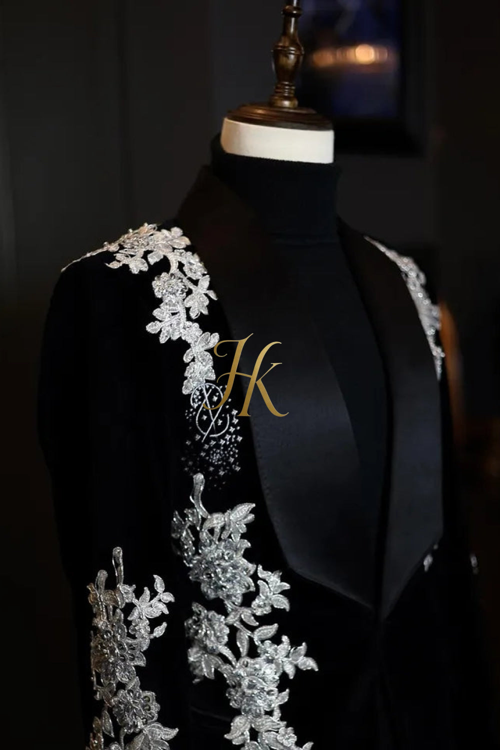 Handmade Custom 2-Piece Men's Suit with Sheer Velvet Lapel - Elevate Formal Style | KAYIB - kayibstrore