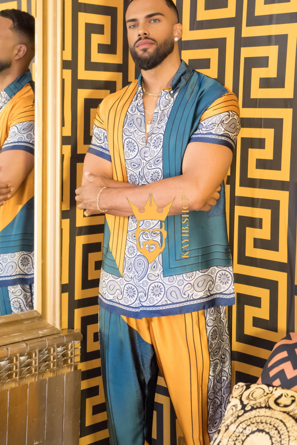 Men's party Luxury Silk Dress Set Outfit - Elevate Your Style Game with Ultimate Comfort and Unbeatable Quality - kayibstrore