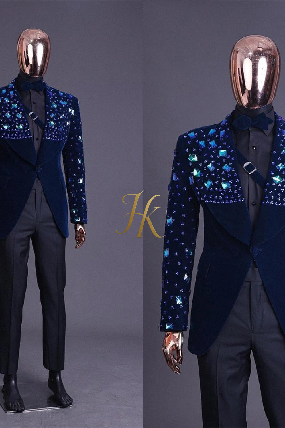 Handmade Custom velvet blazer set 2 pieces Men's Suit with Sheer Velvet Lapel - Elevate Formal Style - kayibstrore