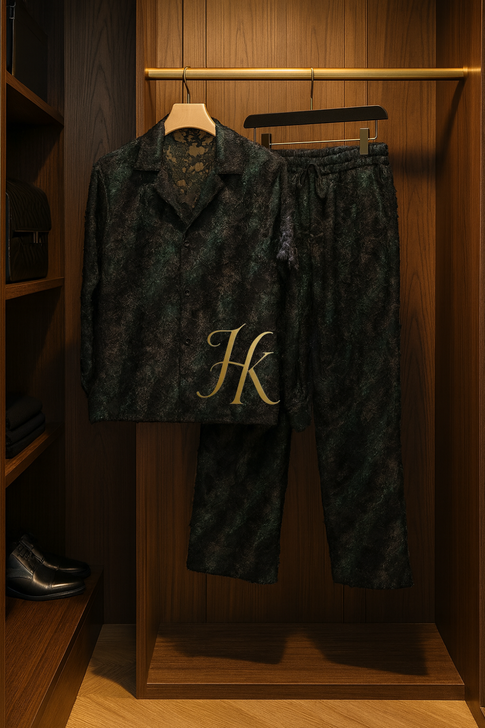 Trendy Men’s Tassel Shirt & Pants Set – Casual Straight Leg Outfit