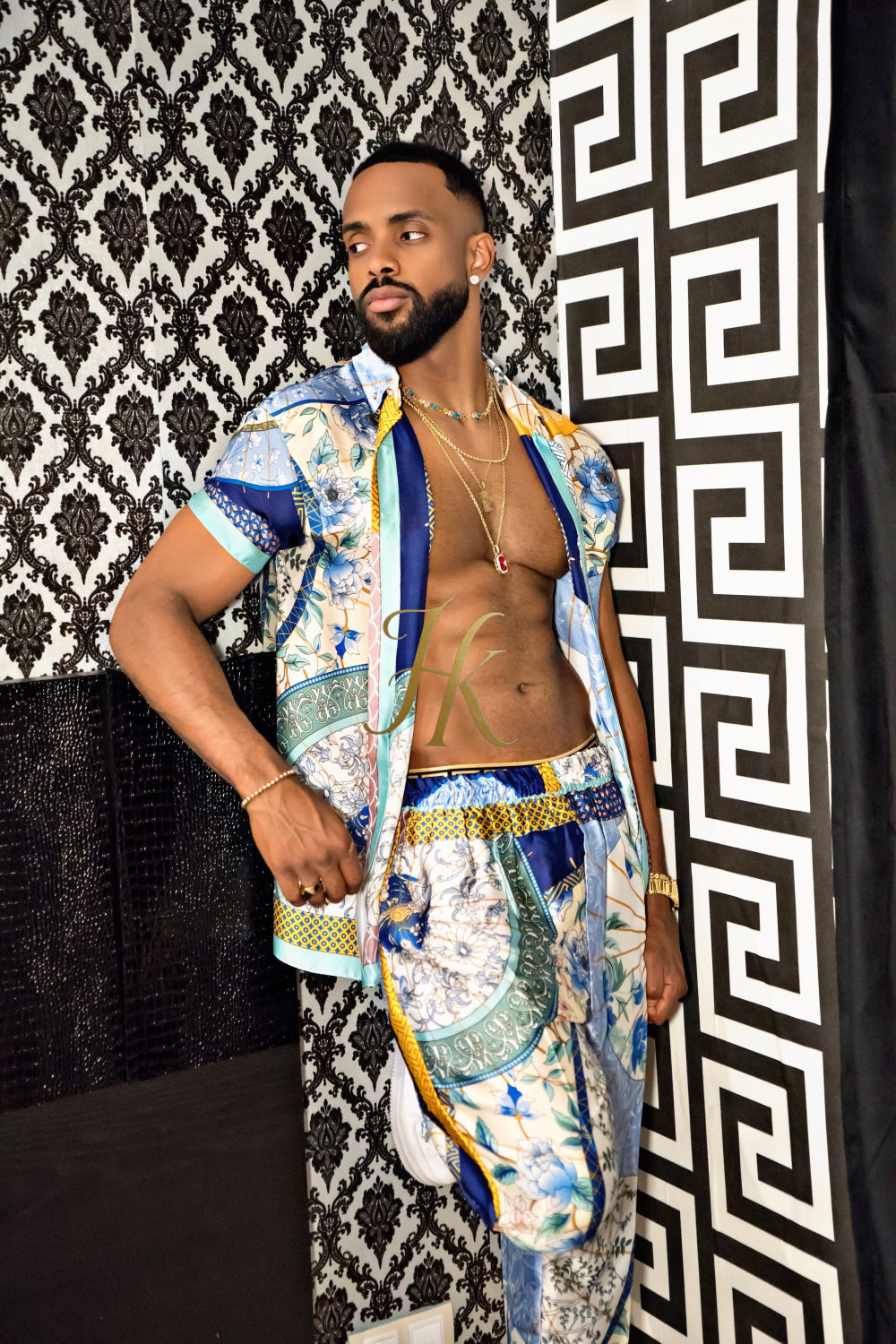 Luxury Men's Silk Party Outfits set - kayibstrore