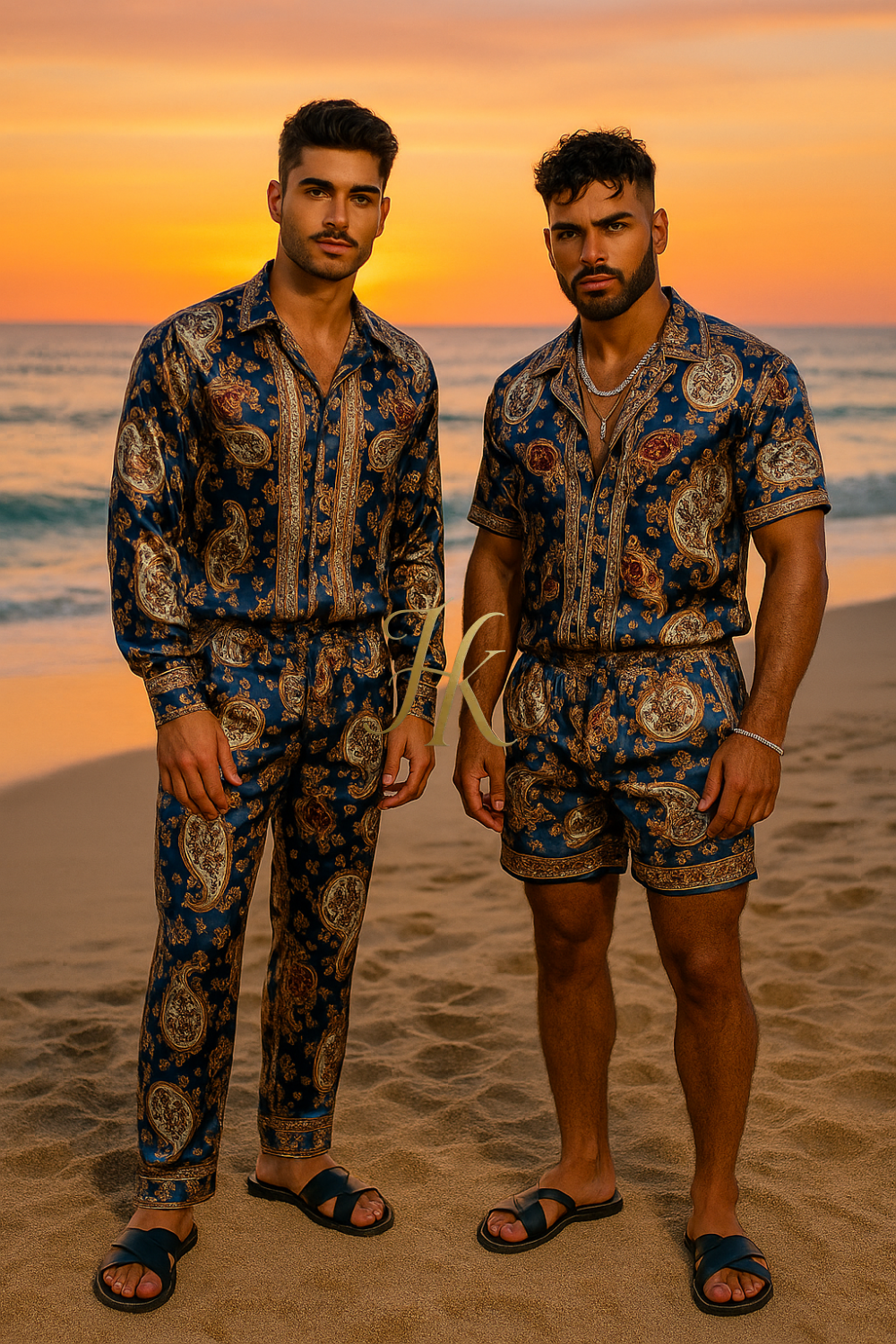 Conjunto de vestido de seda de lujo para hombre rojo
