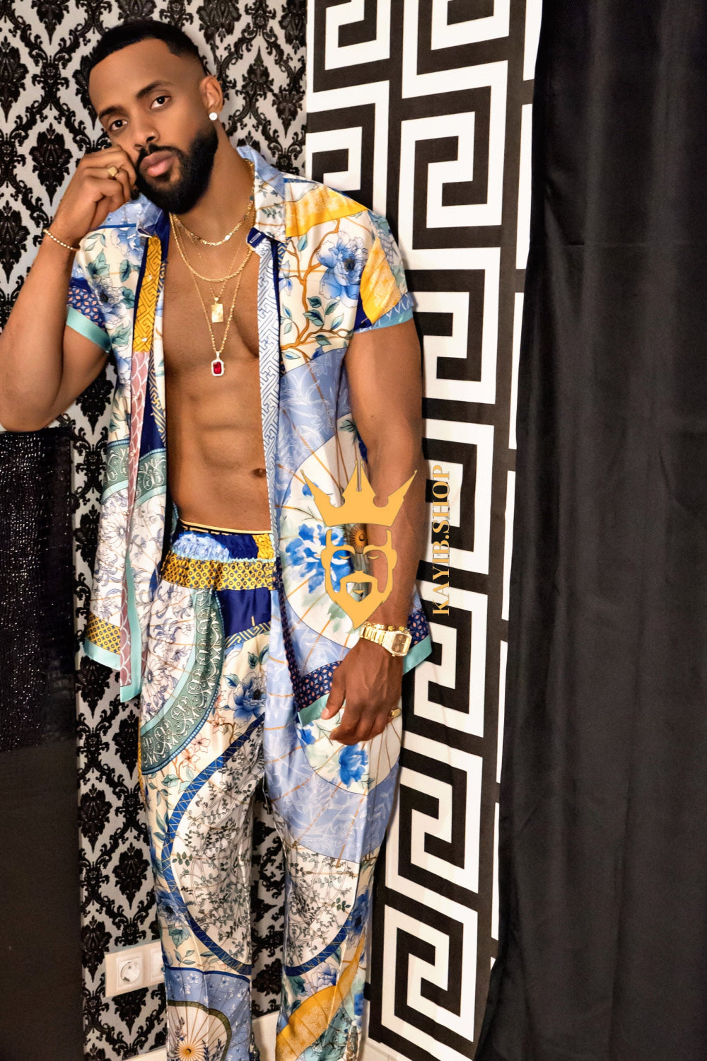 Luxury Men's Silk Party Outfits set - kayibstrore