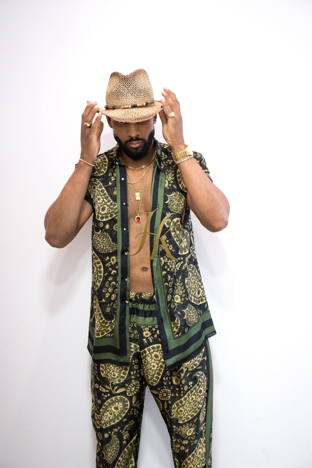Luxury Men's Silk Summer Set outfits - kayibstrore