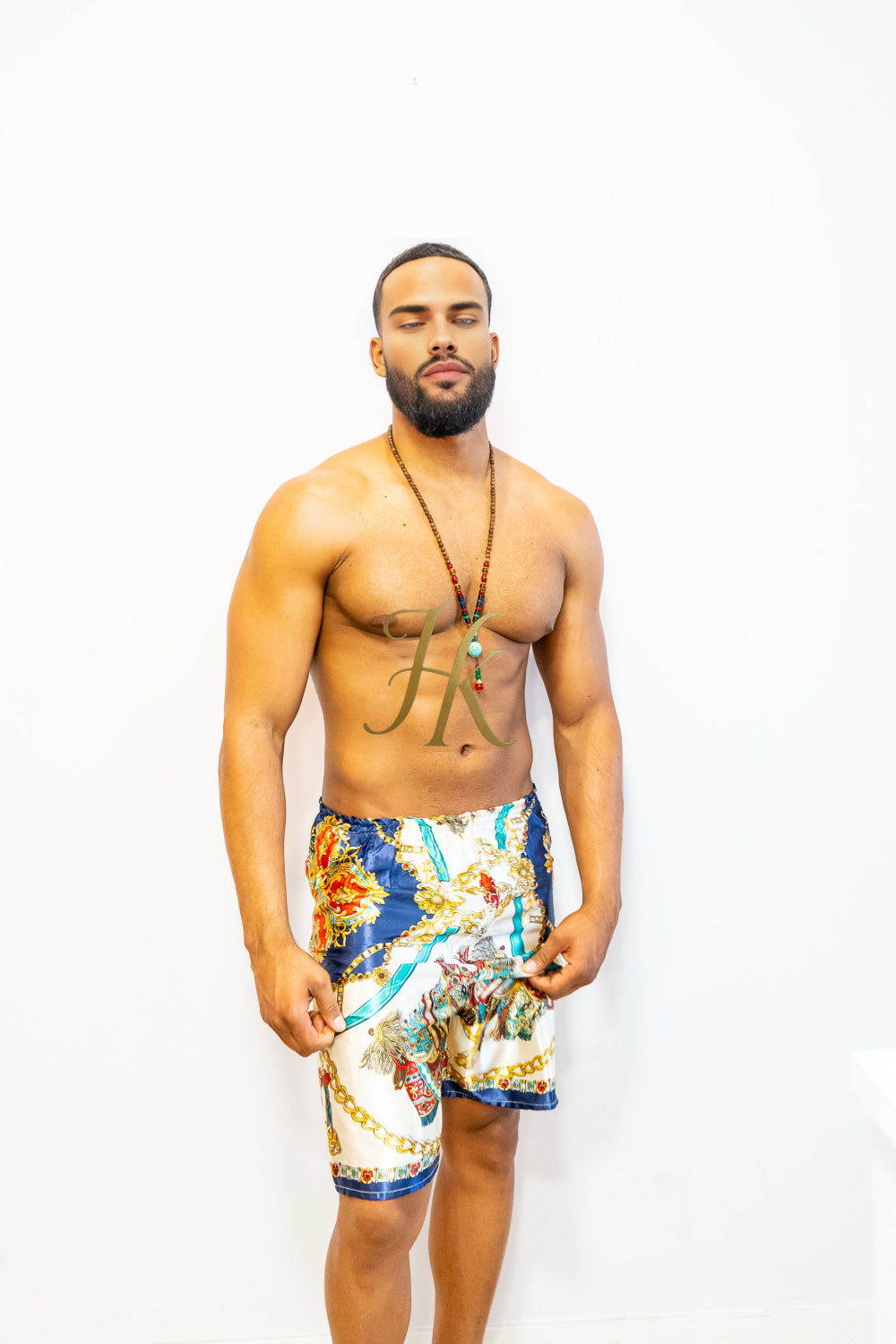 Luxury Handmade Silk Beach Shorts – Lightweight & Breathable Resort Wear - kayibstrore