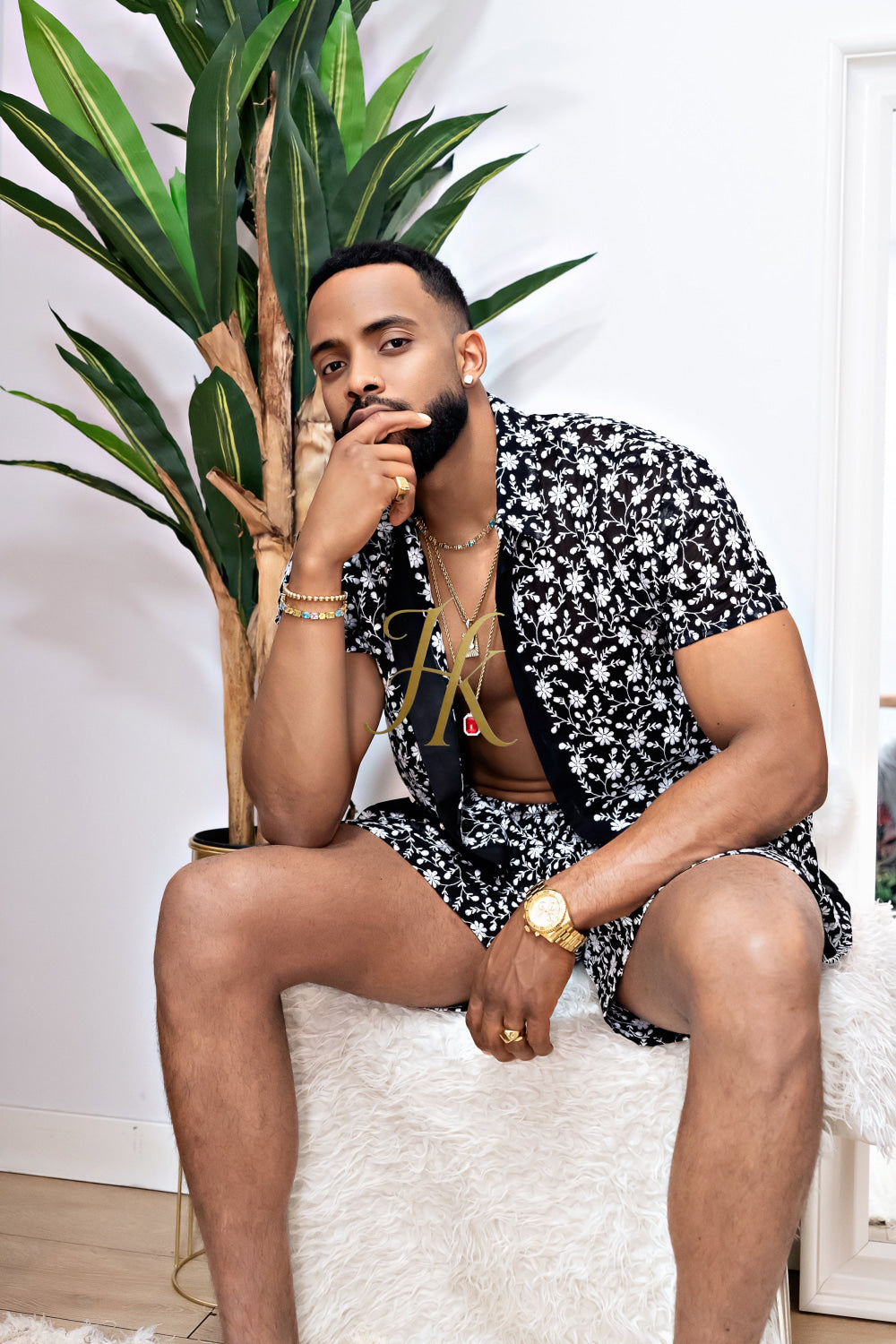 Fashion Spring/Summer Men's Lace Two-Piece Clothing - kayibstrore
