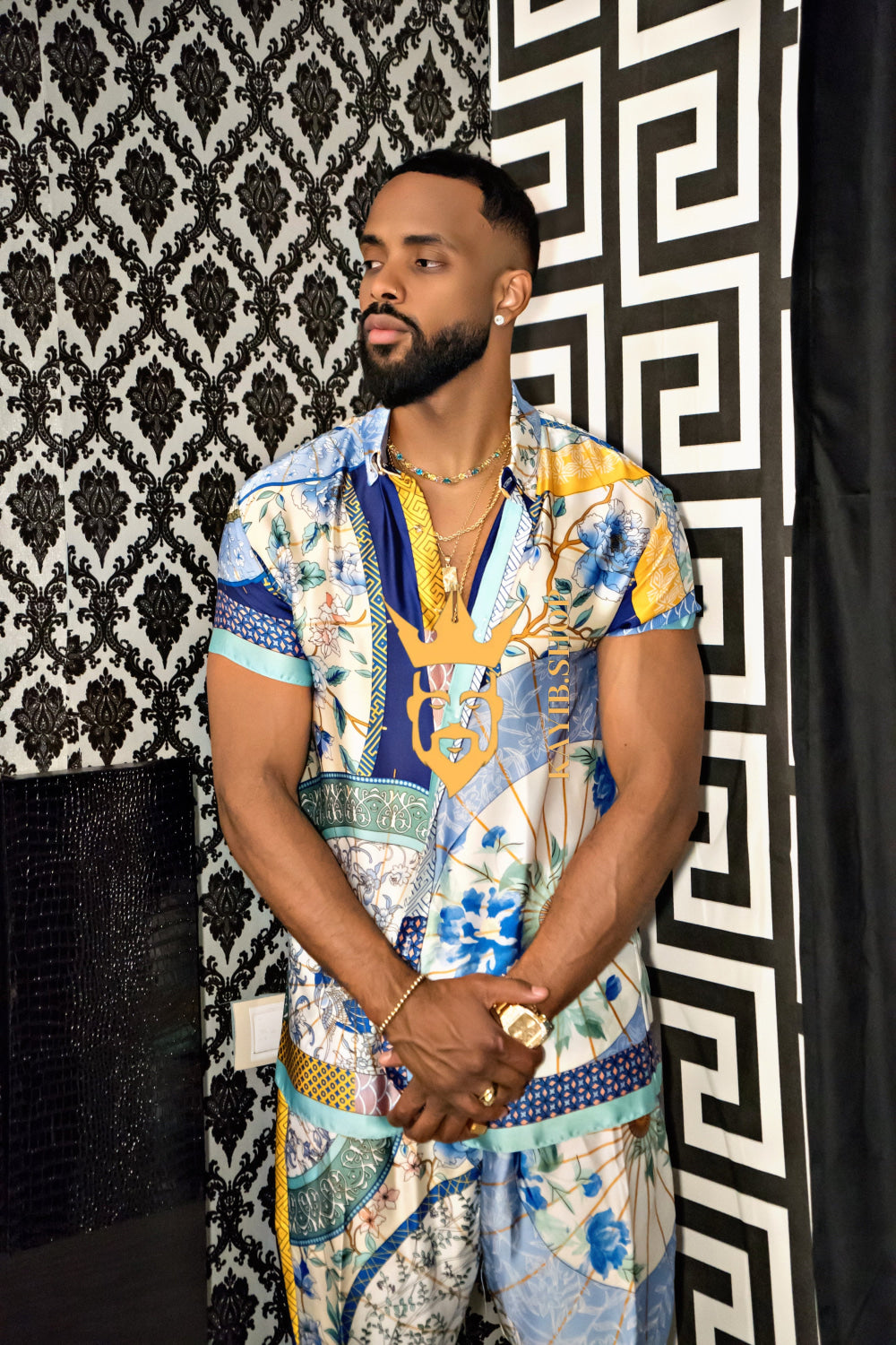 Luxury Men's Silk Party Outfits set - kayibstrore