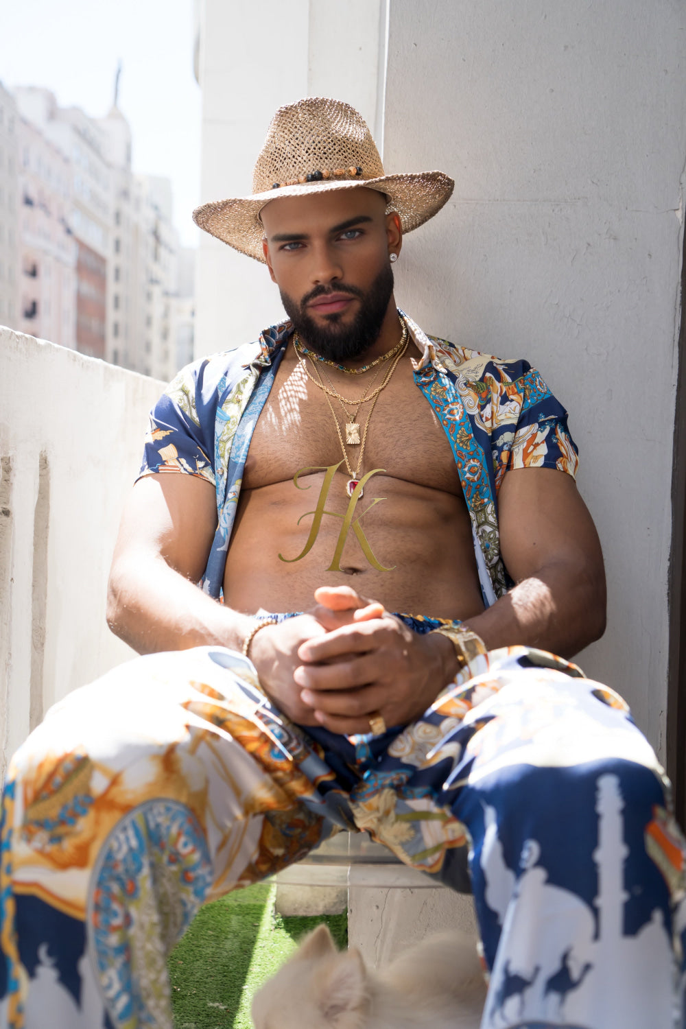 Men's luxury Silk Shirt and Pant Set - kayibstrore