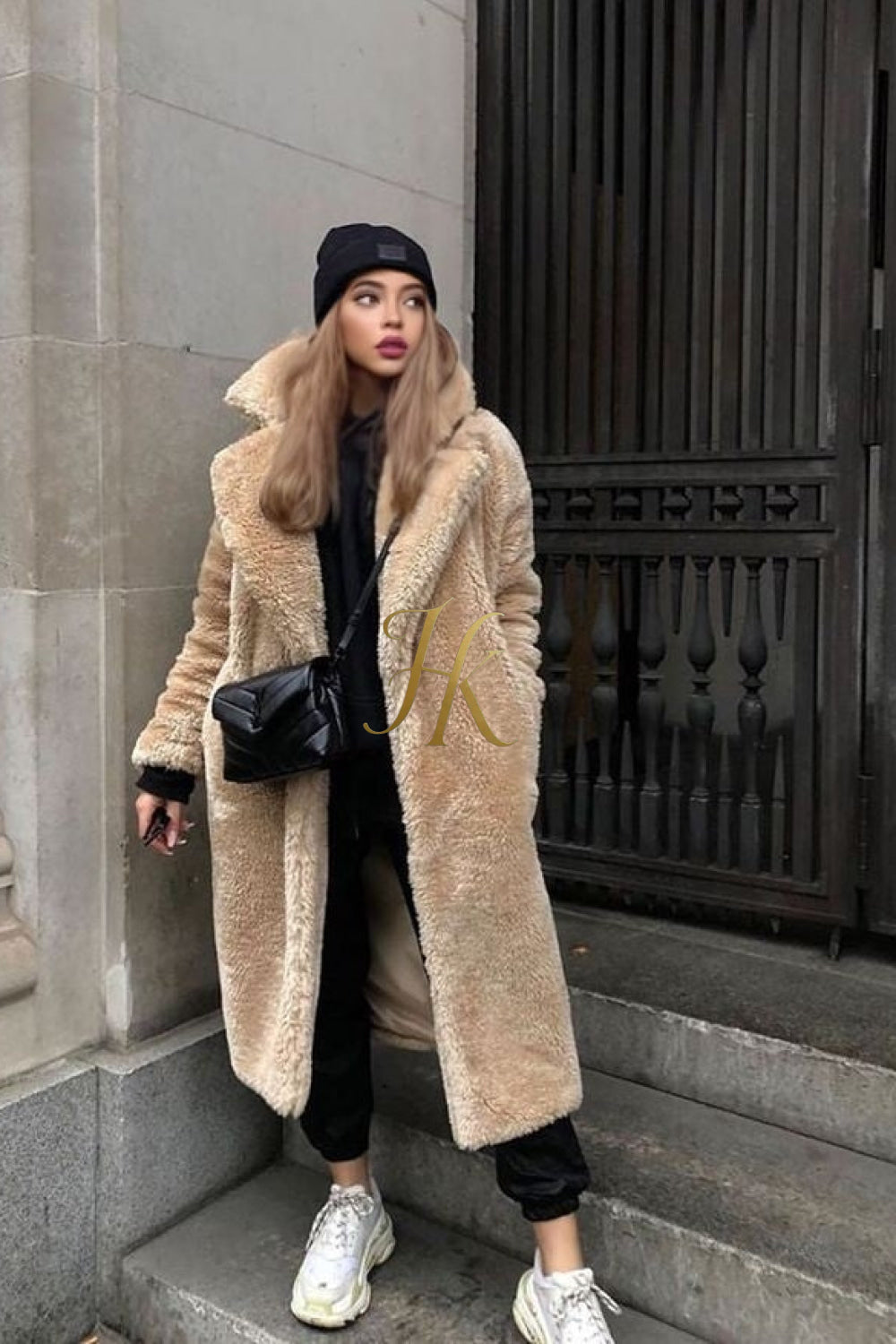 Luxury Teddy genuine wool sheepskin Luxury Coat - Stay Warm and Stylish in this Ethically Produced Fur Coat couple goals - kayibstrore