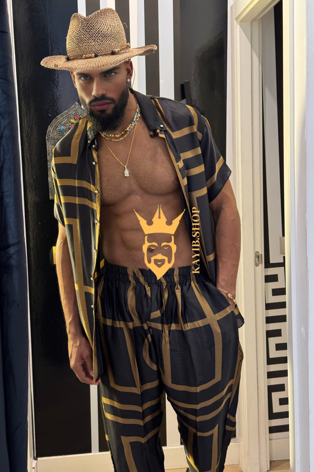 Men's Silk Summer Set outfits : Luxury menswear - kayibstrore