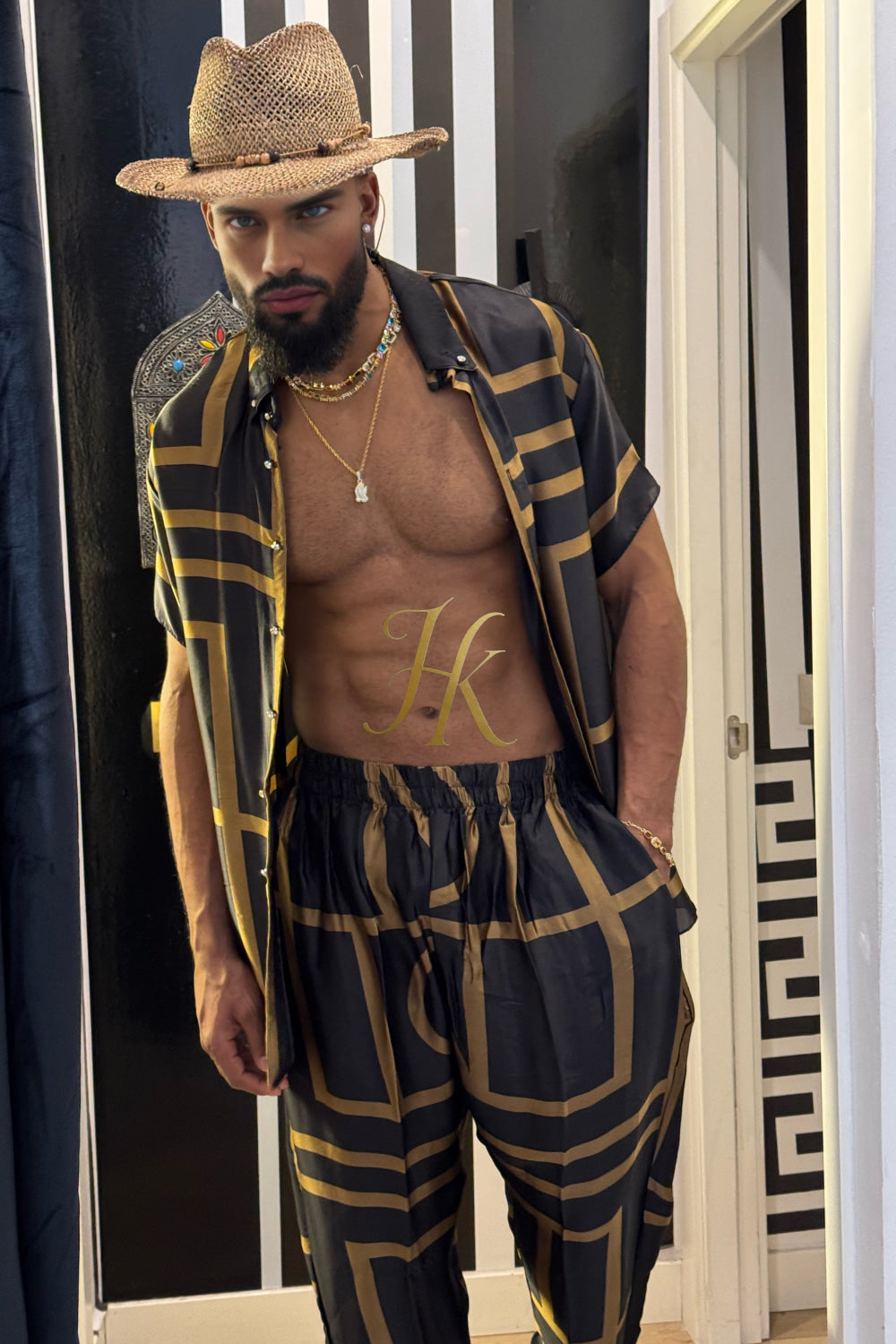 Men's Silk Summer Set outfits : Luxury menswear - kayibstrore