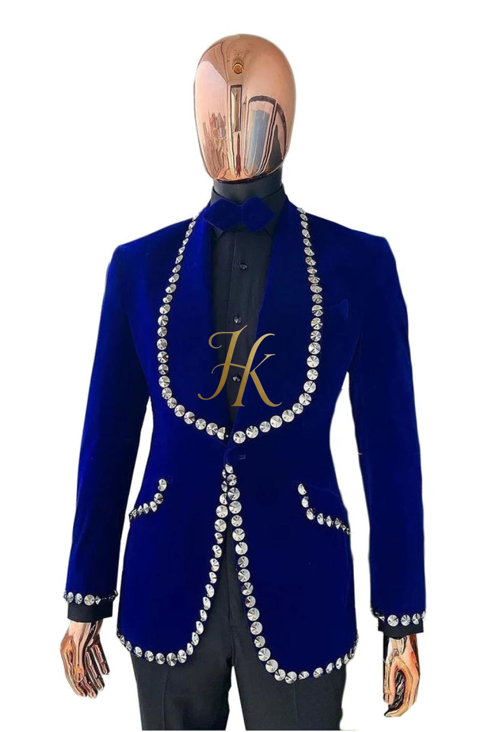 Handmade Custom velvet blazer set 2 pieces Men's Suit with Sheer Velvet Lapel - Elevate Formal Style - kayibstrore
