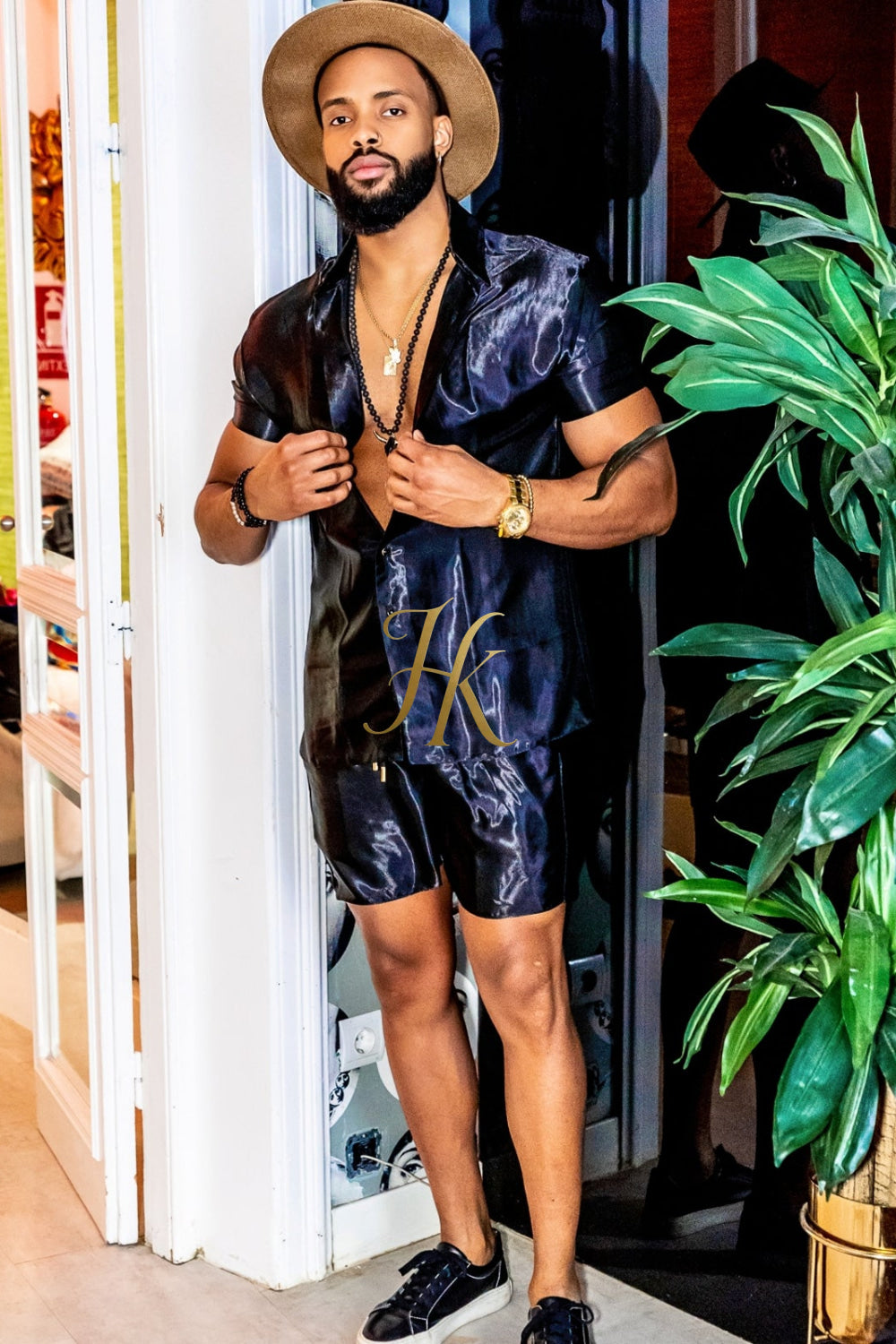 Silk/Satin Shirt Shorts Set - Elevate Your Summer Style with Comfort and Elegance - kayibstrore