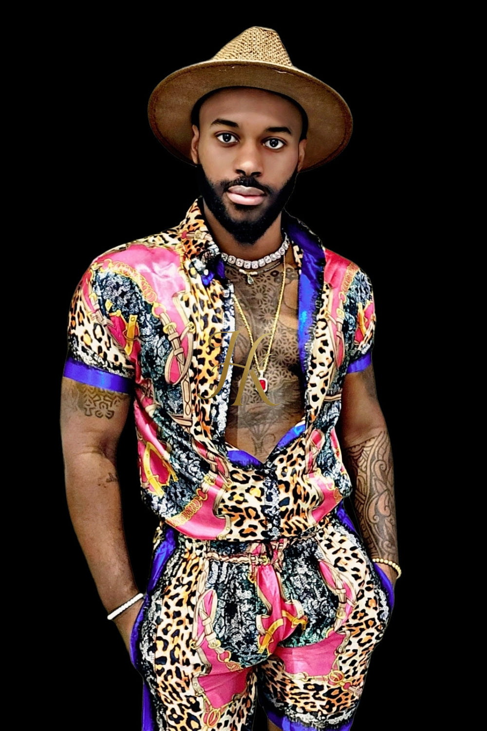 Barocco Silk Set Shirt+ Short