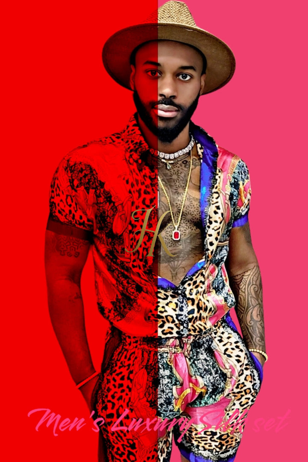 Barocco Silk Set Shirt+ Short