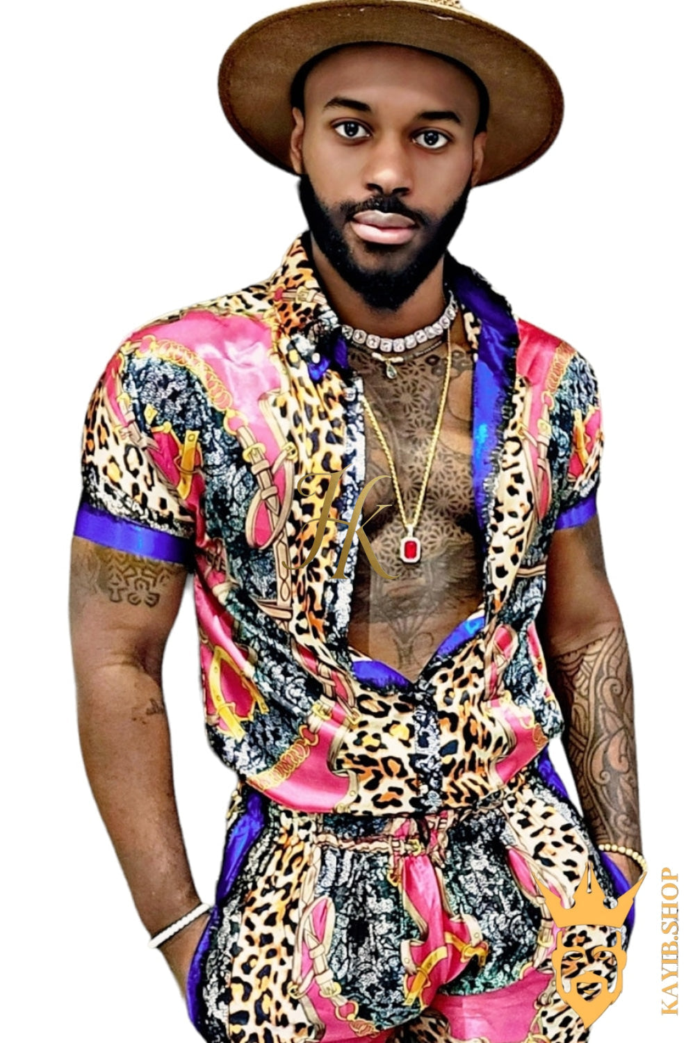 Barocco Silk Set Shirt+ Short