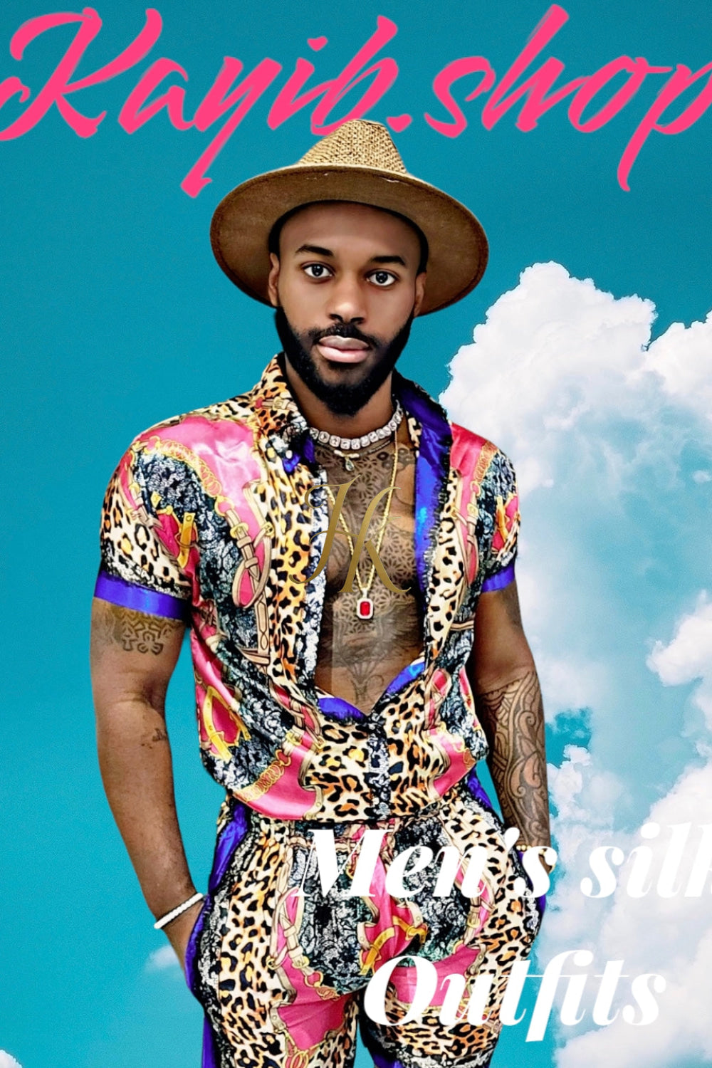 Barocco Silk Set Shirt+ Short