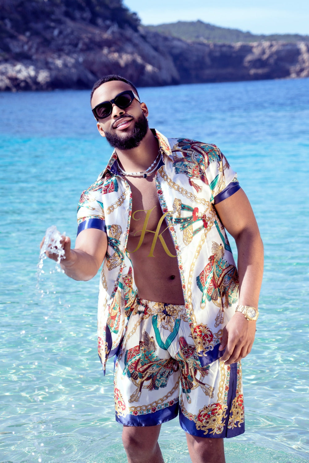 Pool party Designer Silk Two-Piece Outfits - Elevate Your Style to Unmatched Comfort and Luxury - kayibstrore