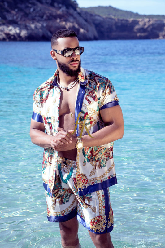 Pool party Designer Silk Two-Piece Outfits - Elevate Your Style to Unmatched Comfort and Luxury - kayibstrore