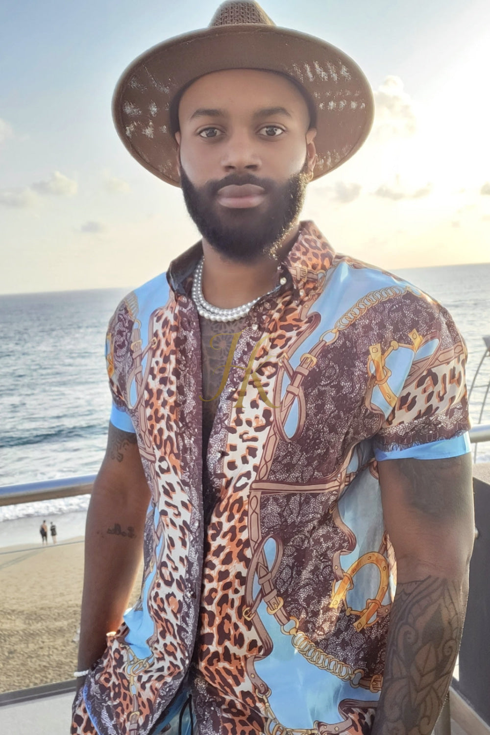 Summer Barocco Silk Set - Elevate Your Wardrobe with Unique Barocco Print - Indulge in Luxury and Personalized Fit - kayibstrore