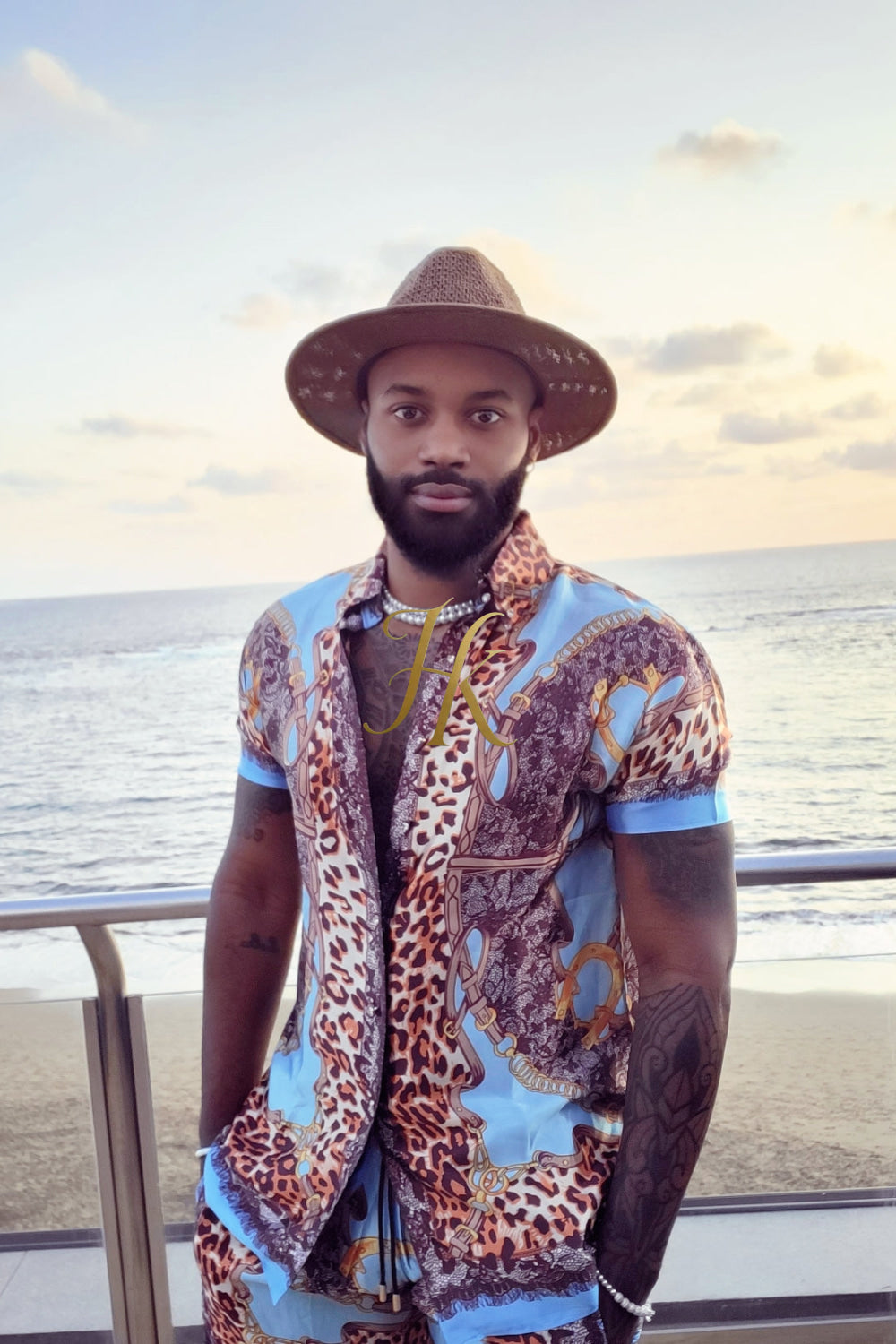 Summer Barocco Silk Set - Elevate Your Wardrobe with Unique Barocco Print - Indulge in Luxury and Personalized Fit - kayibstrore
