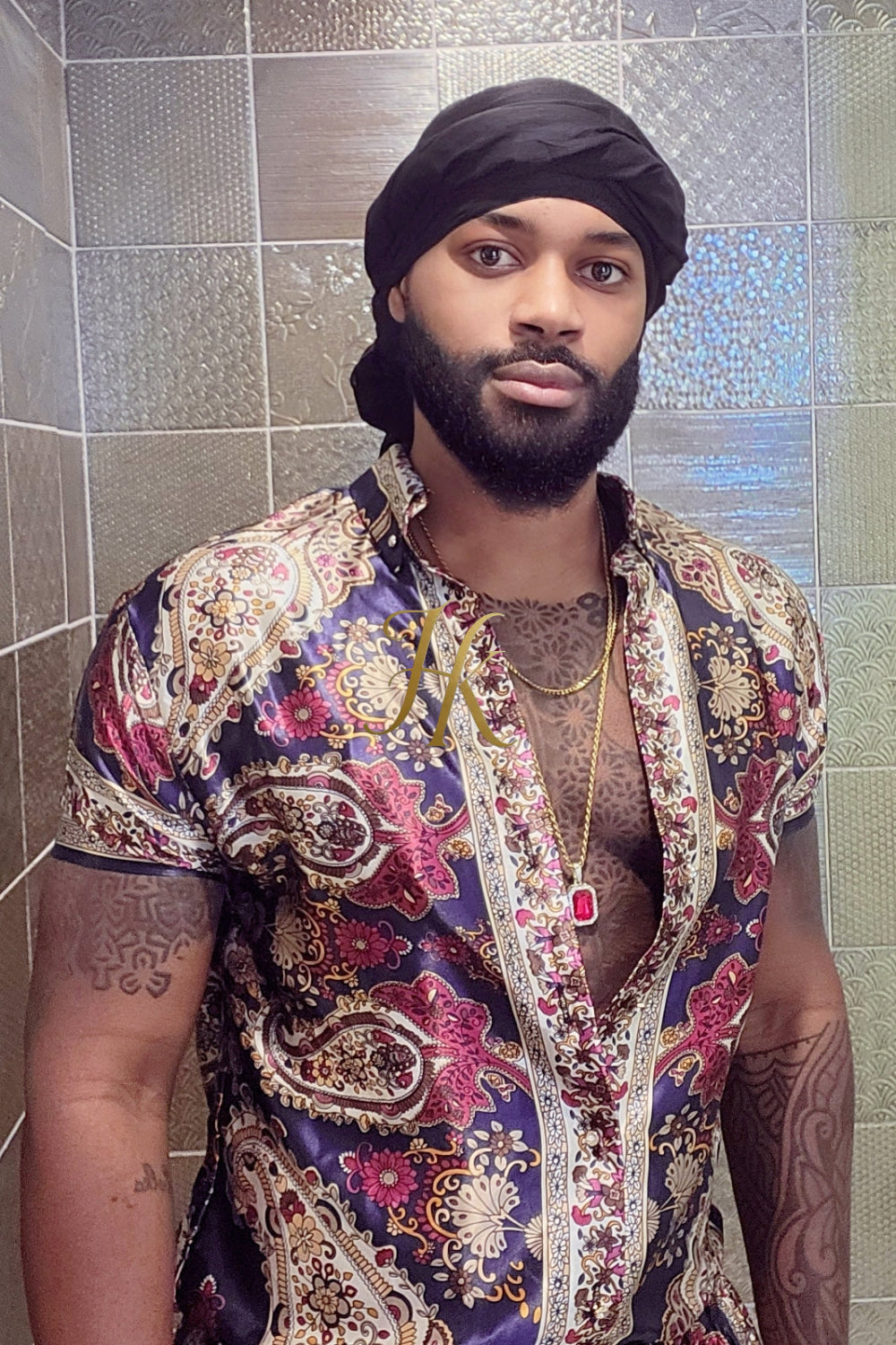 Men's Silk Set - Elevate Your Style with the Le Barroco Model - Perfect for Any Special Occasion - kayibstrore