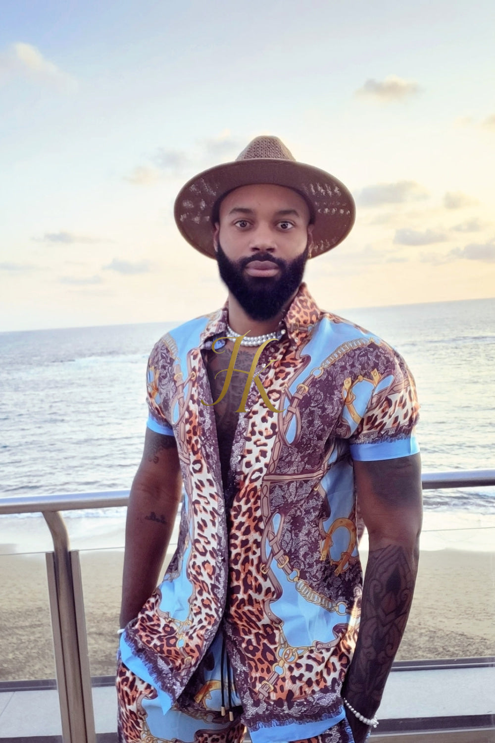 Summer Barocco Silk Set - Elevate Your Wardrobe with Unique Barocco Print - Indulge in Luxury and Personalized Fit - kayibstrore