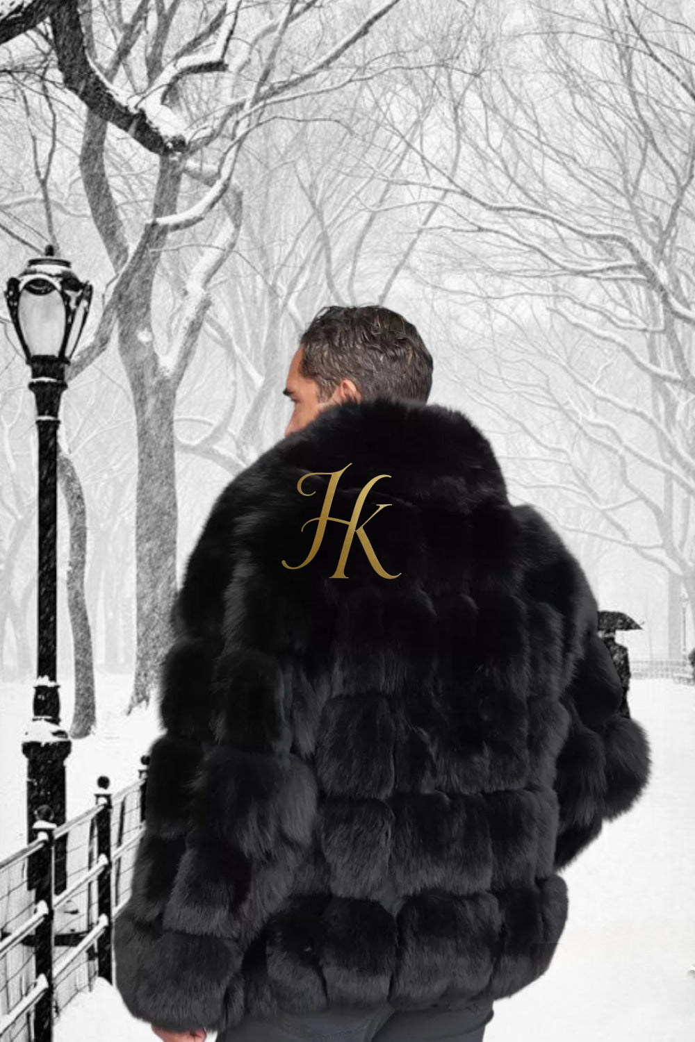 Luxury Black Fox Fur Parka for Men: Embrace Winter in Style - kayibstrore